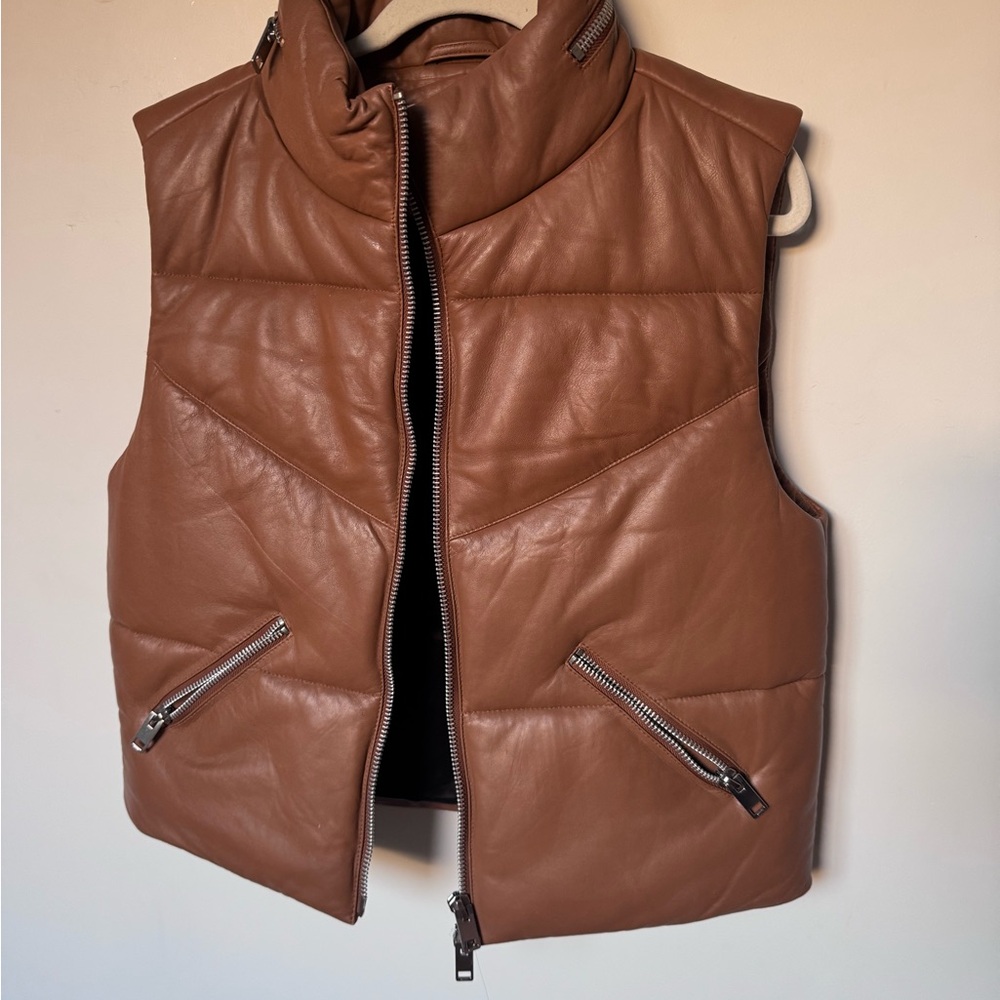 Walter Baker Camel colored XS Leather Vest